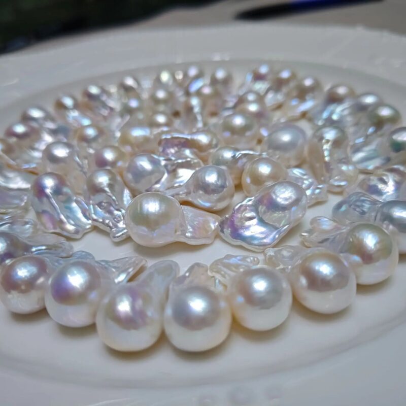 Hot Sale Big White 1A 9-16mm Baroque Freshwater Loose Pearl for Jewelry Making - Image 4