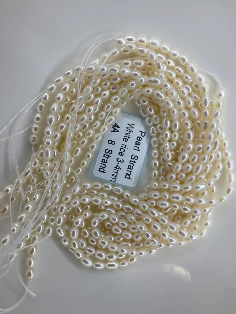 High Quality 4A 2-3mm Natural Freshwater Rice Pearl String 16inches White Color Drop Shape Pearls Strand for Making Jewelry - Image 4