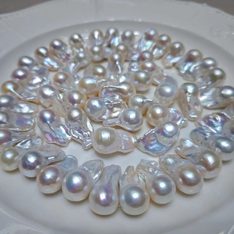 Hot Sale Big White 1A 9-16mm Baroque Freshwater Loose Pearl for Jewelry Making - Image 8