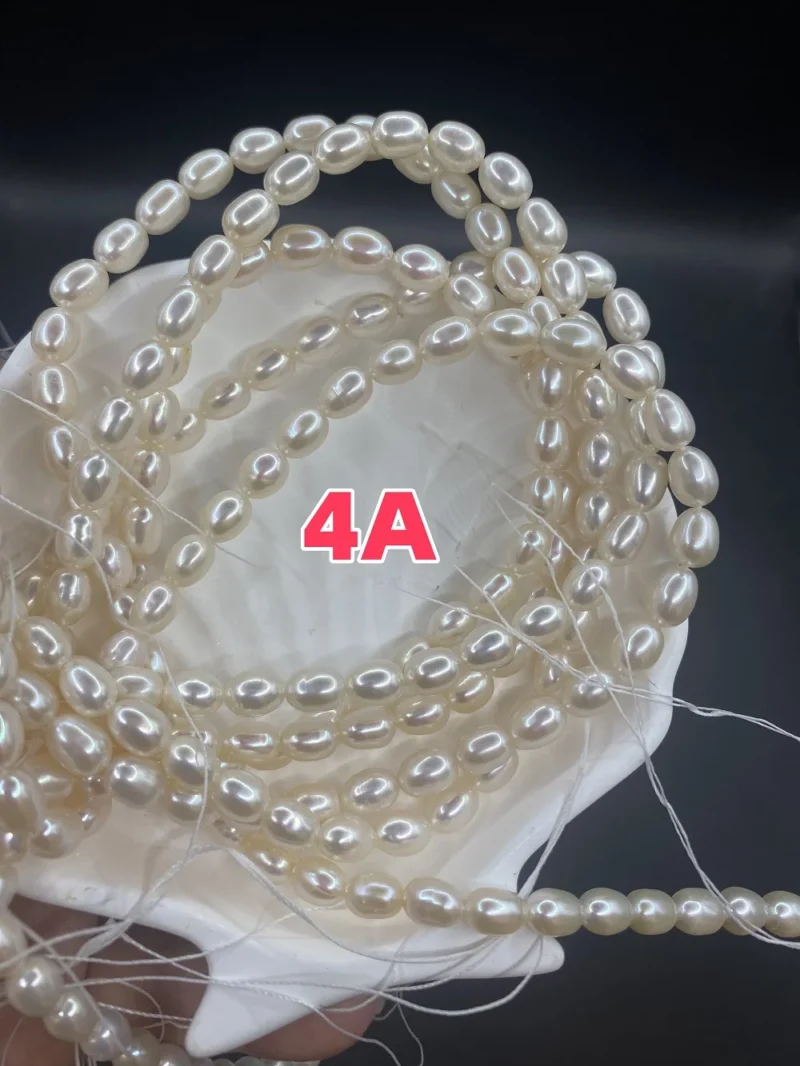 High Quality 4A 2-3mm Natural Freshwater Rice Pearl String 16inches White Color Drop Shape Pearls Strand for Making Jewelry - Image 6