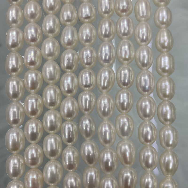 Wholesale Price High Quality AAAA Grade Drop Loose Pearls Natural Rice Shape Freshwater Pearls Strand - Image 5