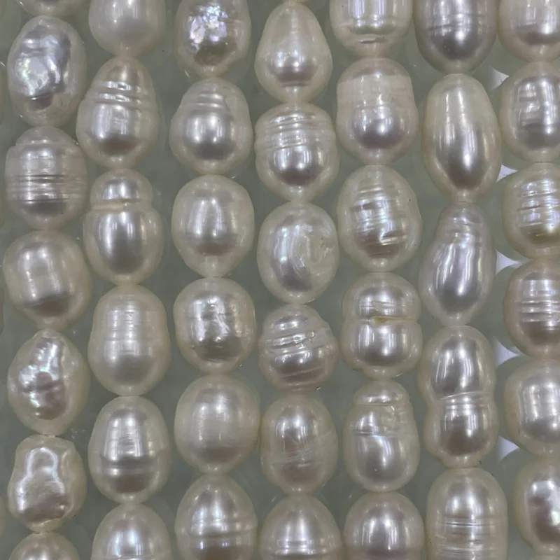 1A Natural Freshwater Pearls White Rice Shape String for Jewelry Making 2-10mm Pearl Strand - Image 6