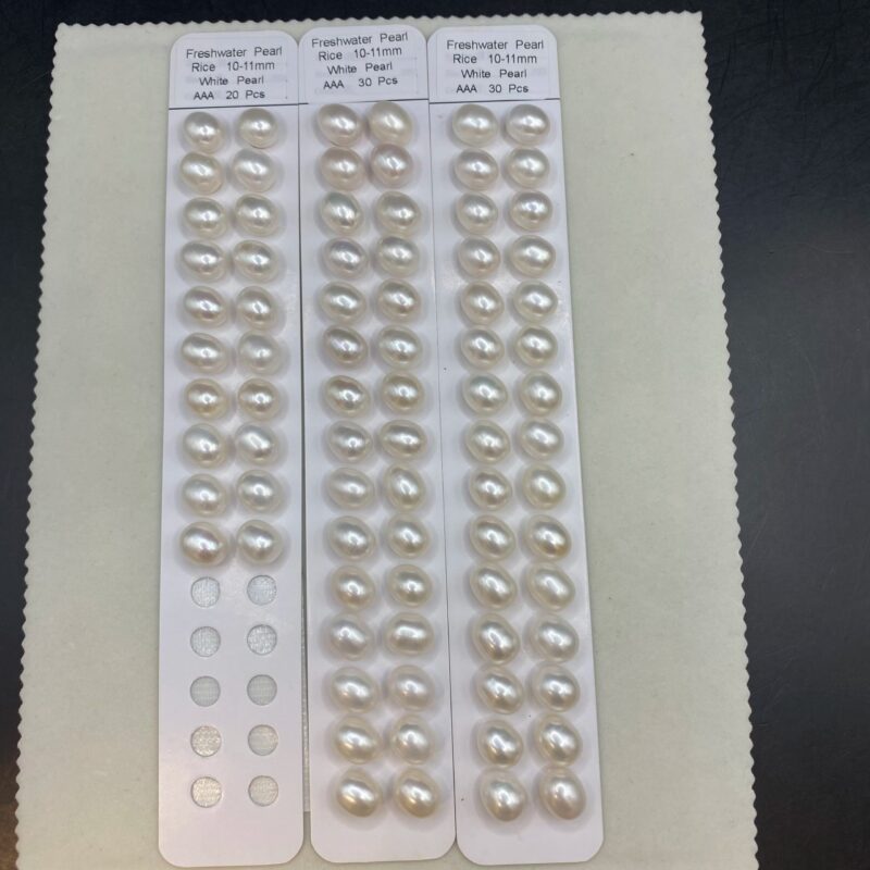 Fengzuan Jewelry Fresh Water Pearl Loose for White Rice Shape 5mm-11mm Freshwater Pearl 3A Grade Rice Pearls - Image 2