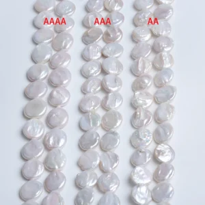 AA/AAA/AAAA 17-18mm Wholesale Coin Shape Cultured Freshwater Loose Pearl Baroque Pearls for Jewelry
