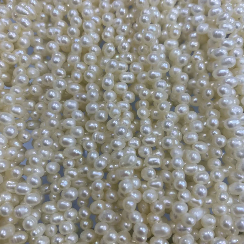 2A Wholesale Price High Quality Creative 5-10mm Natural Fresh Water Special Hole Rice Shaped Pearls Strand - Image 6