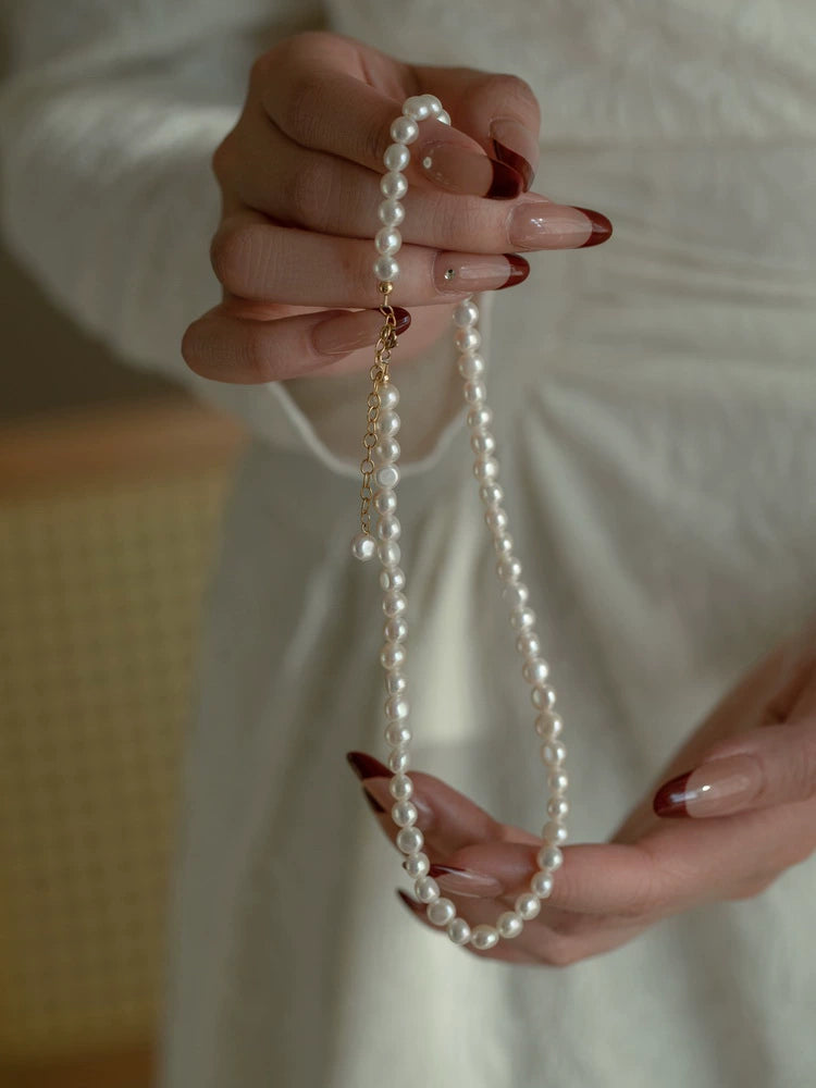 Natural Freshwater Pearl Necklace Women's 2024 New Popular Baroque Chain - Image 5