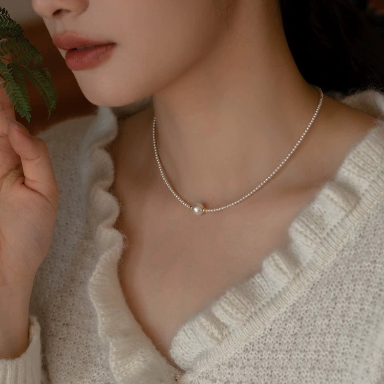 Light Small Pearl Necklace Female - Image 7