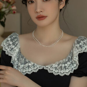 Pearl Necklace Girls Multi-layer Design High-end Three-layer Stacked Chain