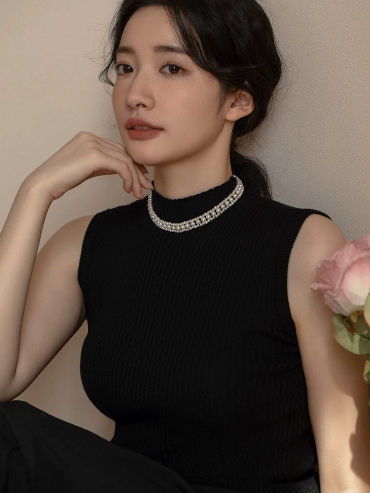 Freshwater Pearl Choker Necklace Chain Women's Collar Small Collar - Image 4