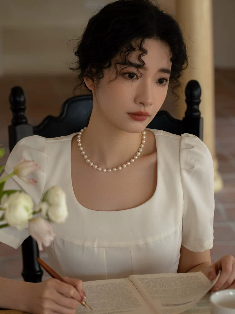 Freshwater Pearl Necklace Chain Simple and Versatile Female - Image 2