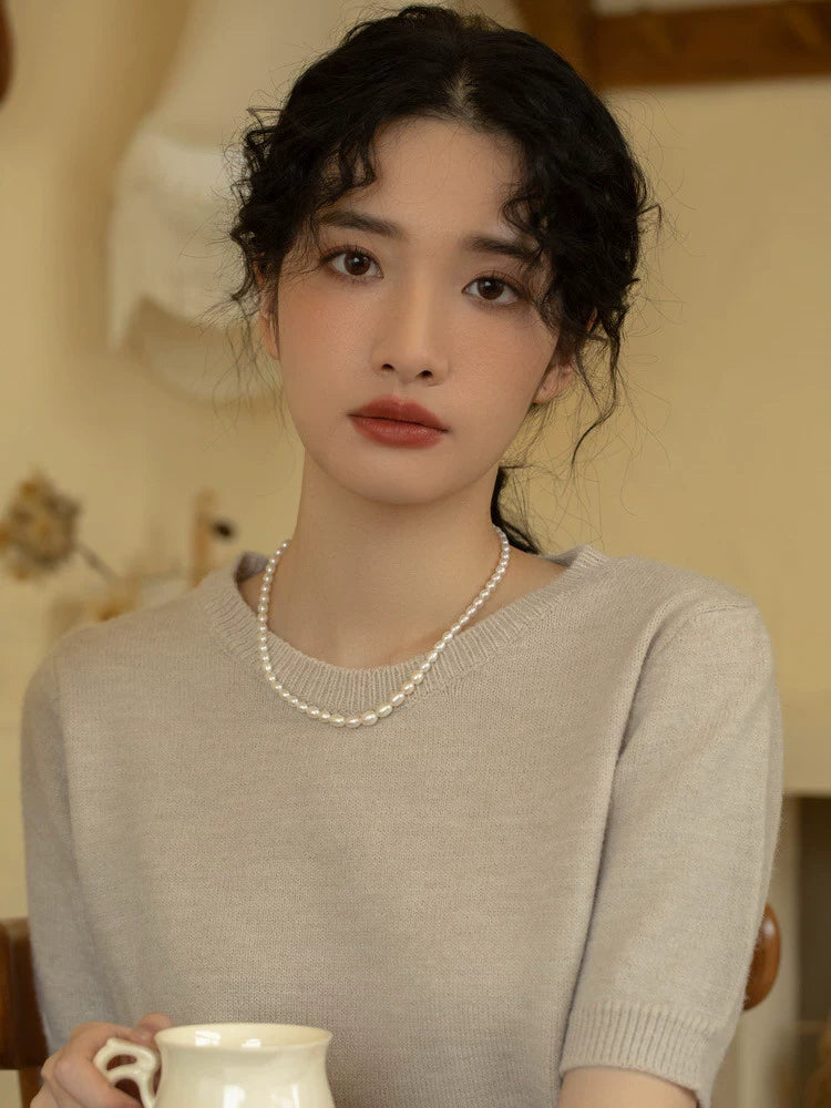 Freshwater Pearl Necklace Chain Tower Chain - Image 4