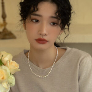 Freshwater Pearl Necklace Chain Tower Chain