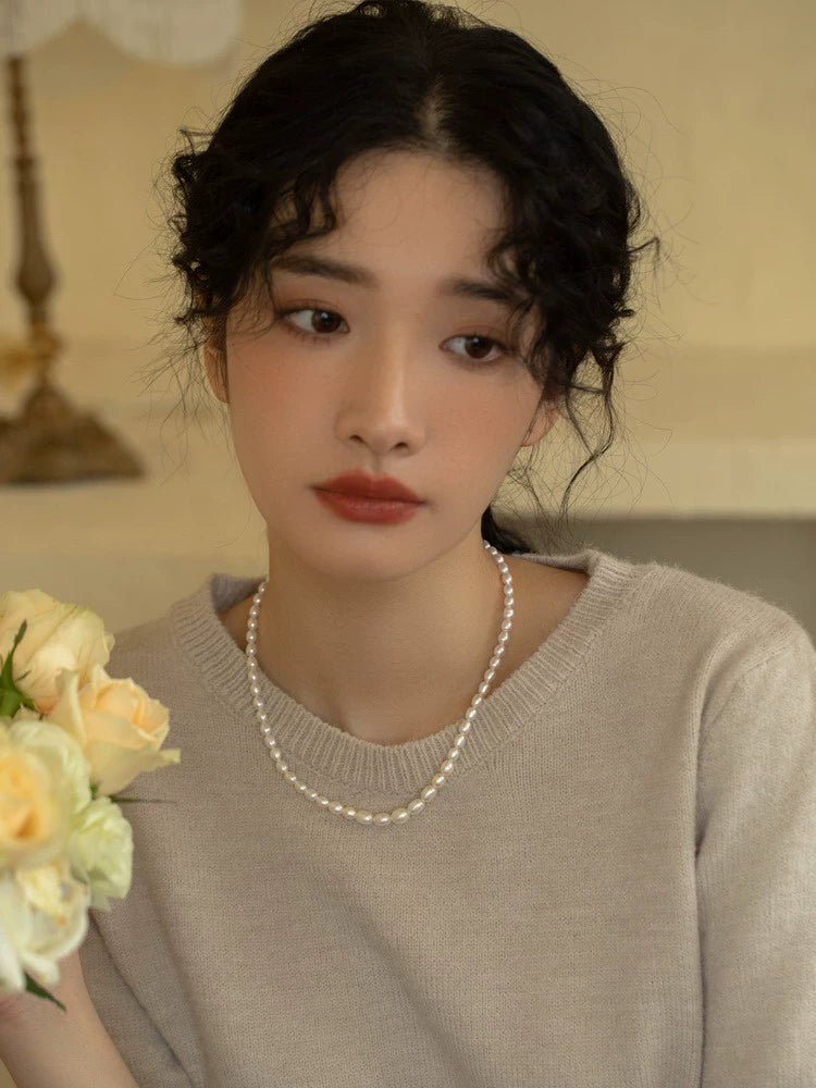 Freshwater Pearl Necklace Chain Tower Chain