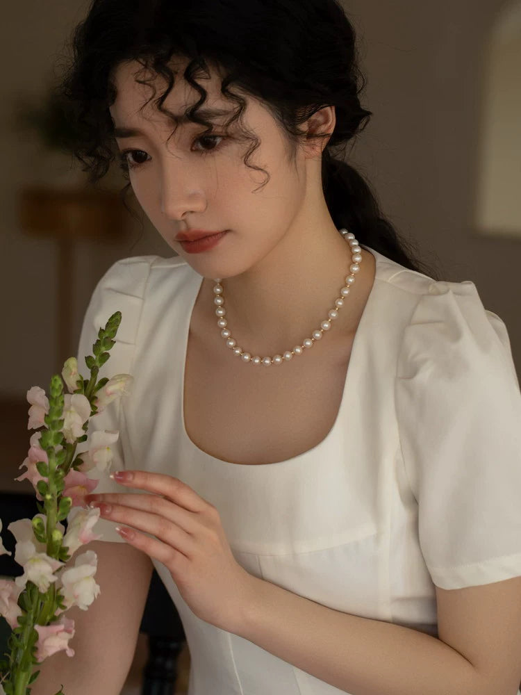 Freshwater Pearl Necklace Chain Simple and Versatile Female - Image 3