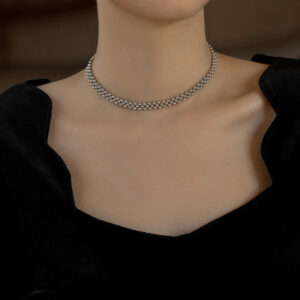 Pearl Choker Necklace Chain Girls Collar