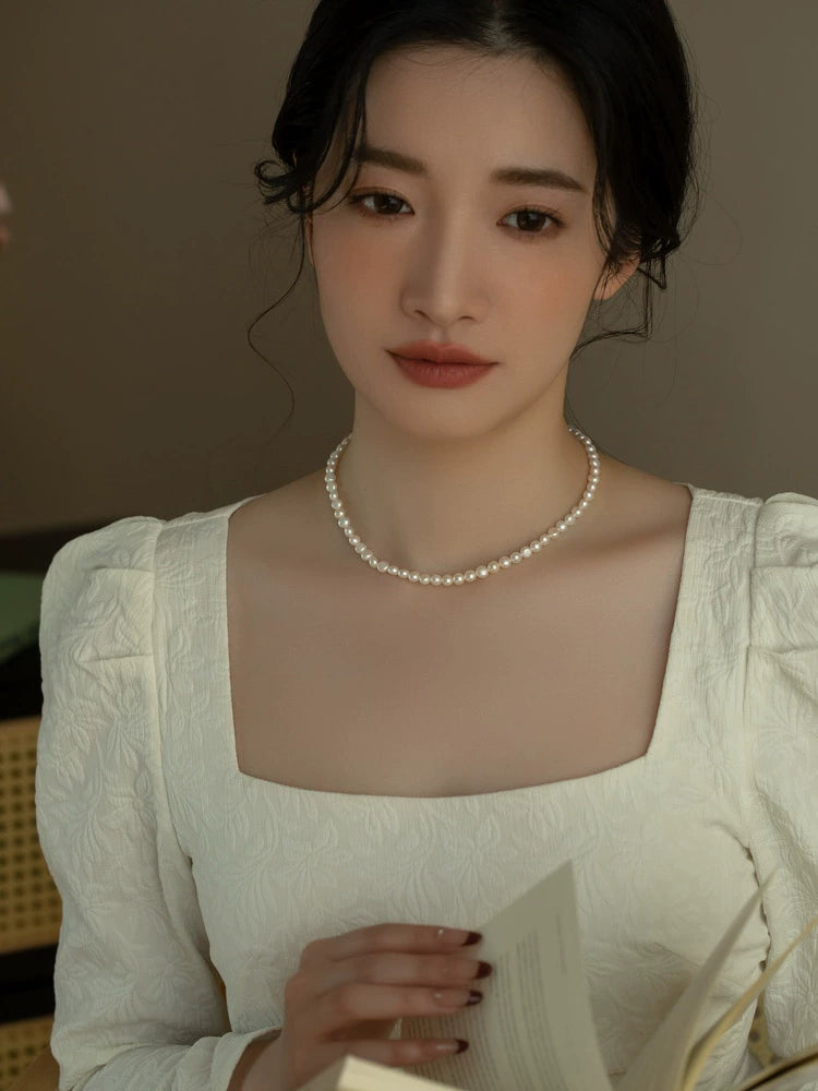 Natural Freshwater Pearl Necklace Women's 2024 New Popular Baroque Chain - Image 2