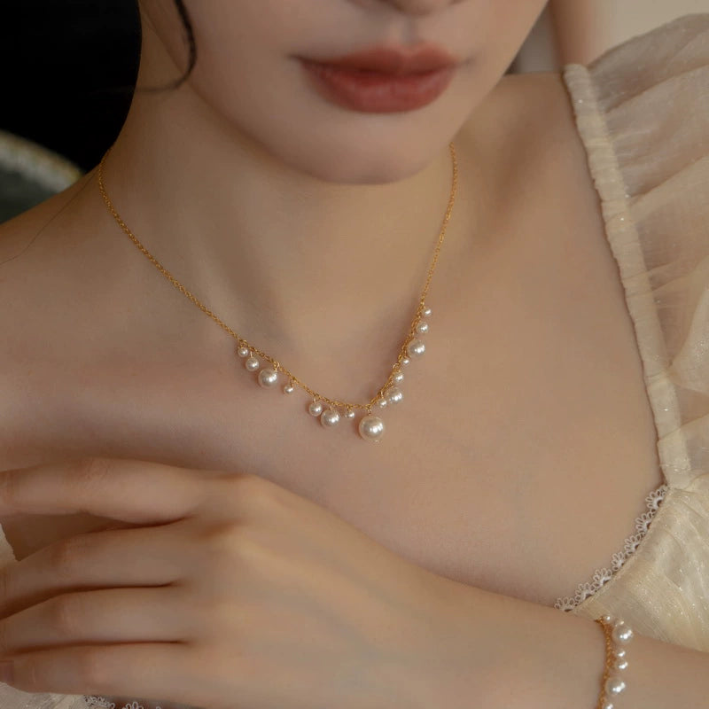 Crystal Pearl Necklace Jewelry for Women - Image 6