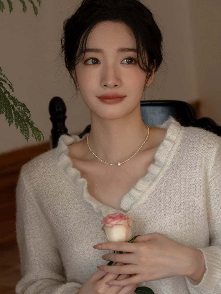 Light Small Pearl Necklace Female