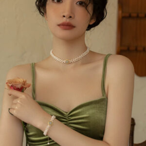 Natural Pearl Choker Necklace Chain Women's New Collar