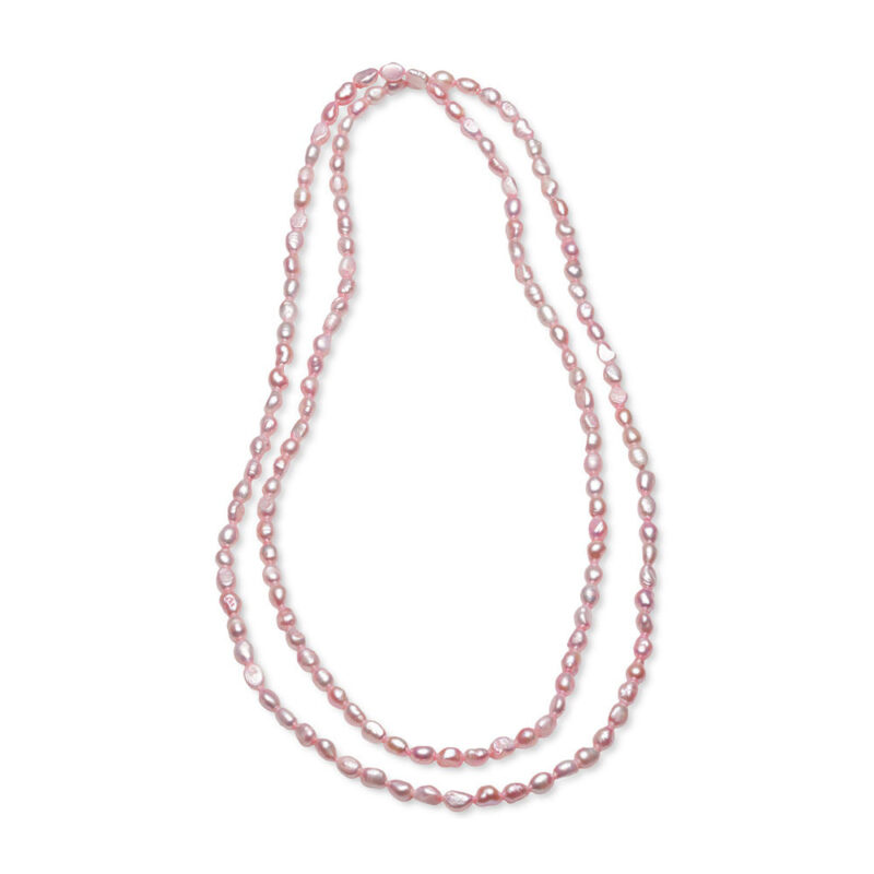 5-6Mm meter shape foreign trade quality 90cm long baroque, natural freshwater pearl necklace neck chain long sweater chain - Image 4