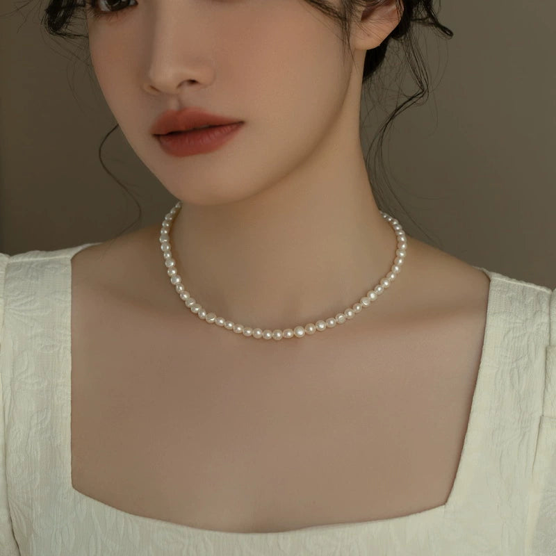 Natural Freshwater Pearl Necklace Women's 2024 New Popular Baroque Chain - Image 7