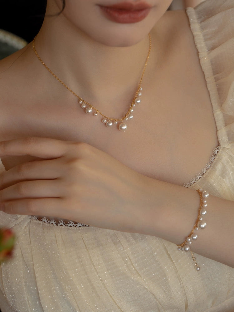 Crystal Pearl Necklace Jewelry for Women - Image 4