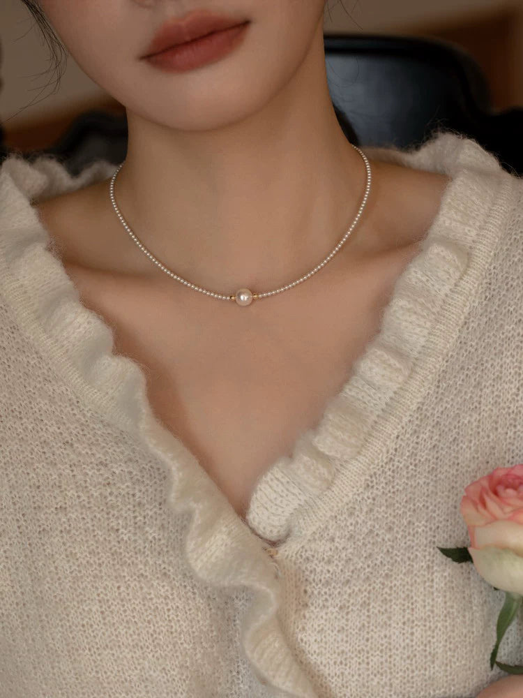 Light Small Pearl Necklace Female - Image 5