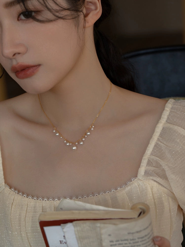 Crystal Pearl Necklace Jewelry for Women - Image 2