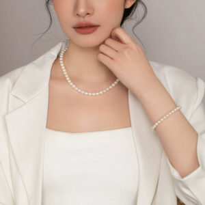 Natural Freshwater Pearl Necklace Female Versatile Mother Chain Female Gift