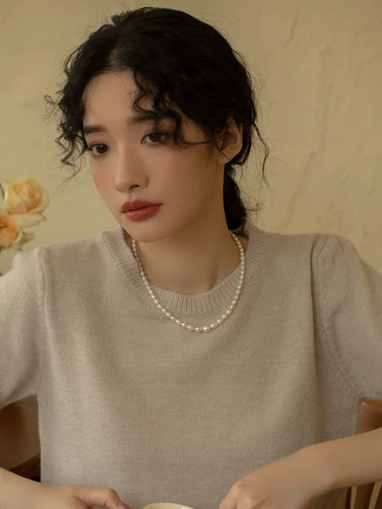 Freshwater Pearl Necklace Chain Tower Chain - Image 2