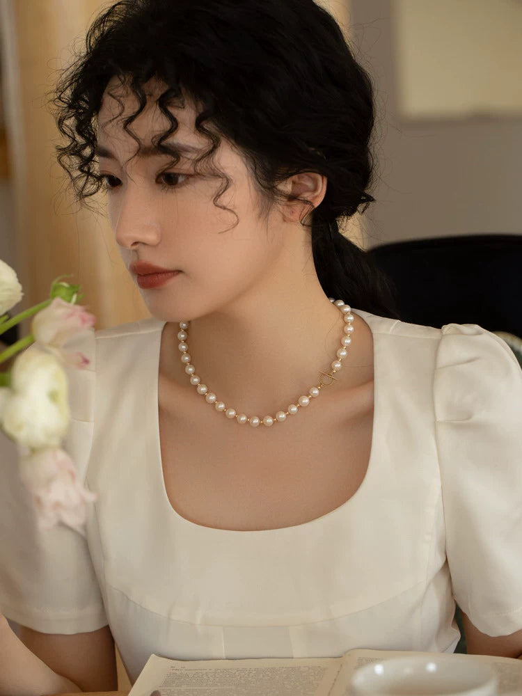 Freshwater Pearl Necklace Chain Simple and Versatile Female - Image 4