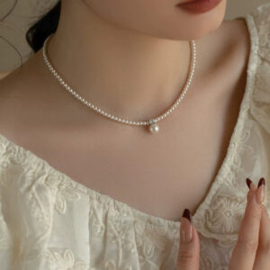 Pearl Necklace Girls Gift Design Premium Pendant Stacked Chain