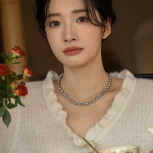 7-8mm Baroque Special-shaped Natural Freshwater Pearl Necklace Girls Gift