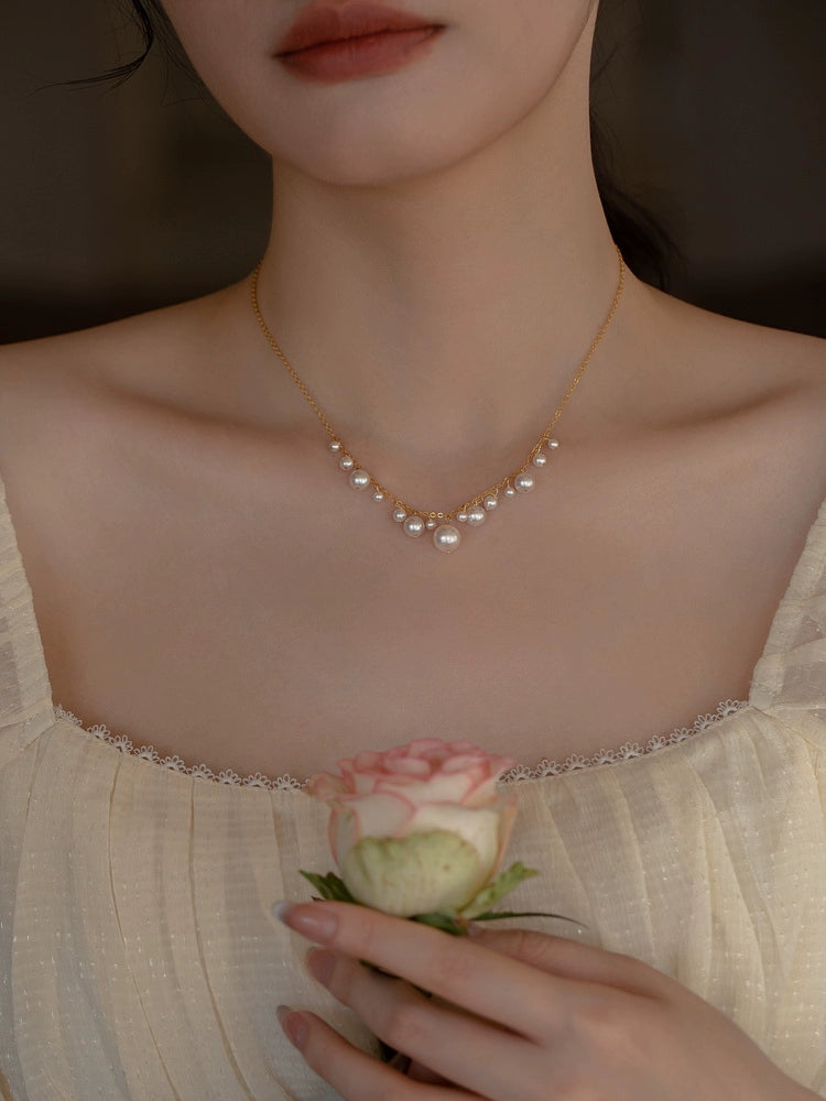 Crystal Pearl Necklace Jewelry for Women