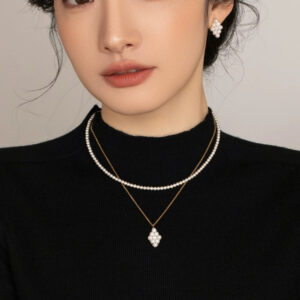 Natural Pearl Necklace Women's Design Chain Jewelry Collar Women's