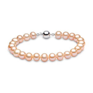 6-6.5 mm freshwater pearl bracelet 18K gold buckle mixed and matched steamed bread beads bracelet Mother's Day gift for mother