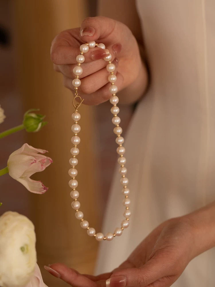 Freshwater Pearl Necklace Chain Simple and Versatile Female - Image 5