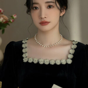 Natural Pearl Necklace Twist Chain Spring Chain 2024 New Choker Neck Women