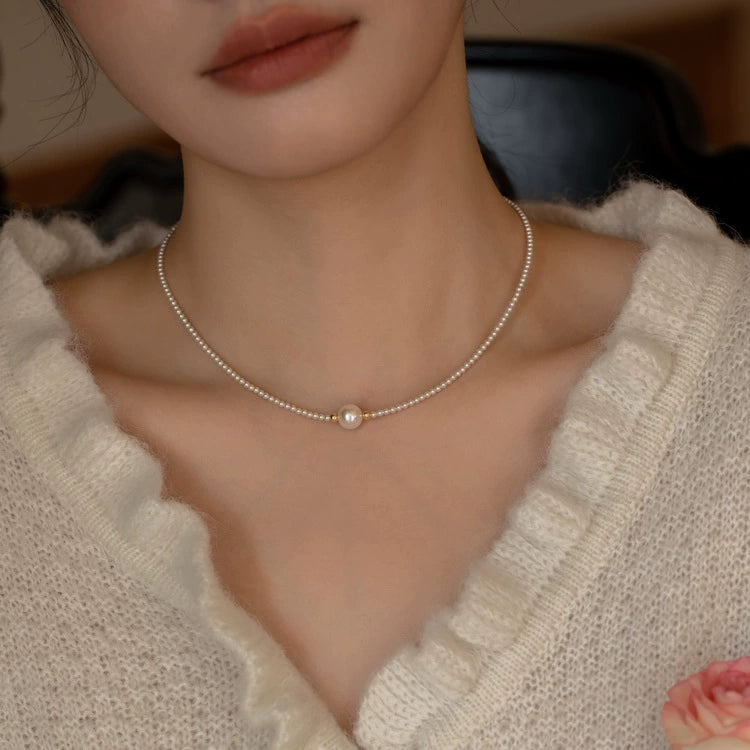 Light Small Pearl Necklace Female - Image 6