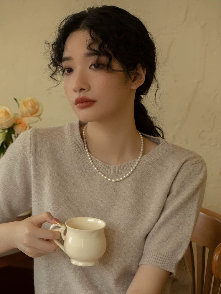 Freshwater Pearl Necklace Chain Tower Chain - Image 5