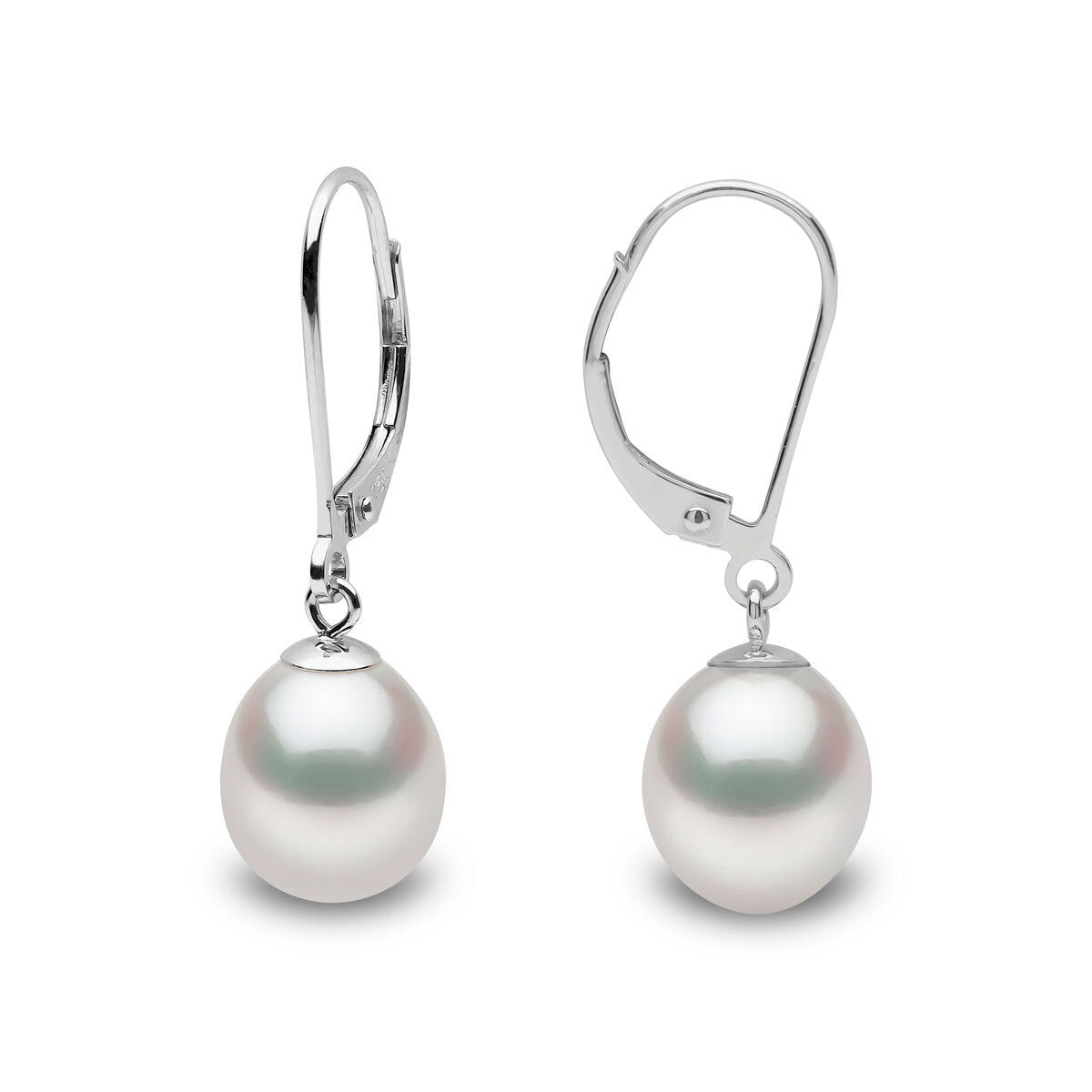 9Mm Natural Freshwater Pearl Ladies Pearl Earrings 925 Silver Earrings - Image 3