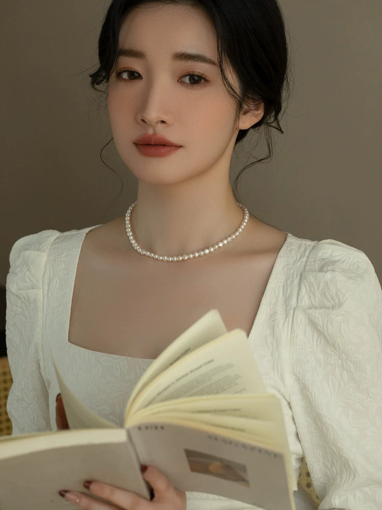 Natural Freshwater Pearl Necklace Women's 2024 New Popular Baroque Chain - Image 4