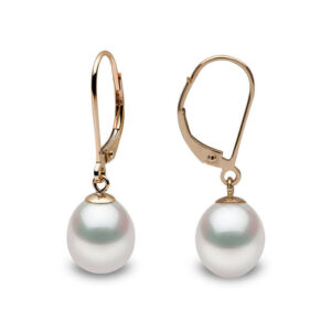 9Mm Natural Freshwater Pearl Ladies Pearl Earrings 925 Silver Earrings